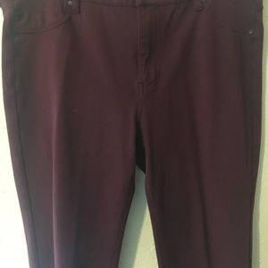 Liverpool Skinny Jeans Burgundy